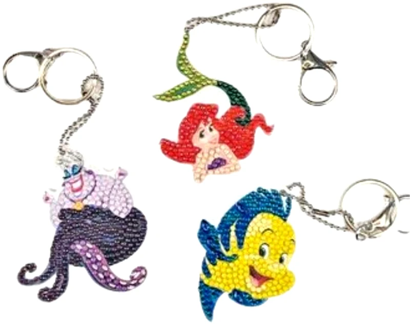 Craft Buddy Craft Buddy Μπρελόκ Crystal Art Little Mermaid (CAKC-DNYSET1)