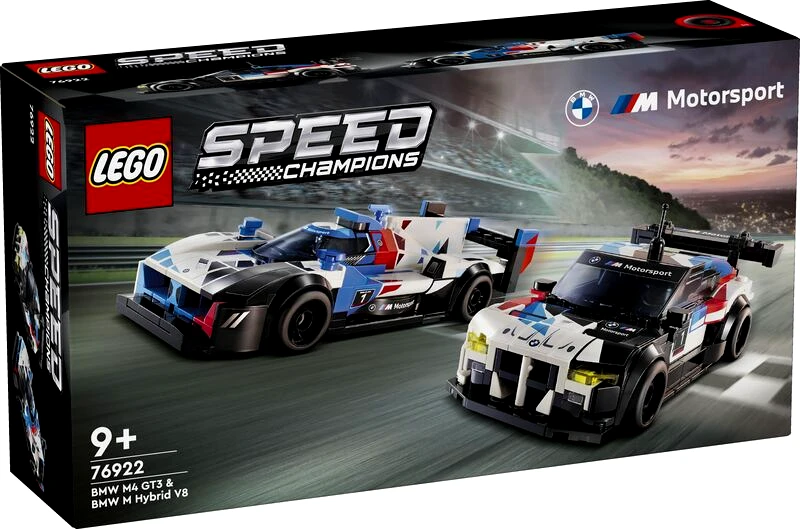 LEGO toys LEGO Speed Champions BWM M4 GT3 & BMW M Hybrid V8 Race Cars (76922)