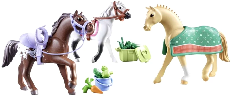 Playmobil Playmobil Τρία Άλογα Με Αξεσουάρ (71356)