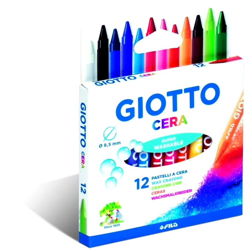 Giotto Giotto 12 Κηρομπογιές Cera 9cm (281200)