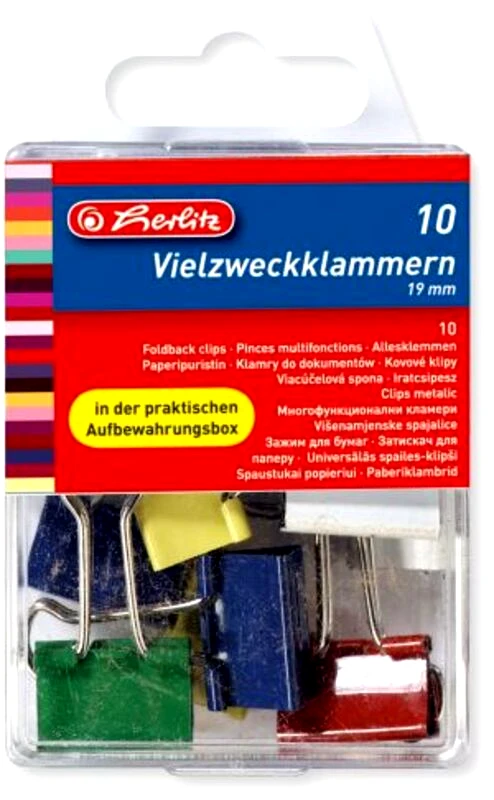 Herlitz Herlitz Πιάστρες Μεταλλικές 19mm - 10Τμχ (8770257)
