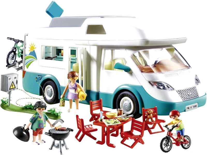 Playmobil Playmobil Αυτοκινούμενο Οικογενειακό Τροχόσπιτο (70088)