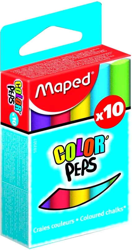 Maped Maped Κιμωλίες Χρωματιστές 10Τμχ (593501)