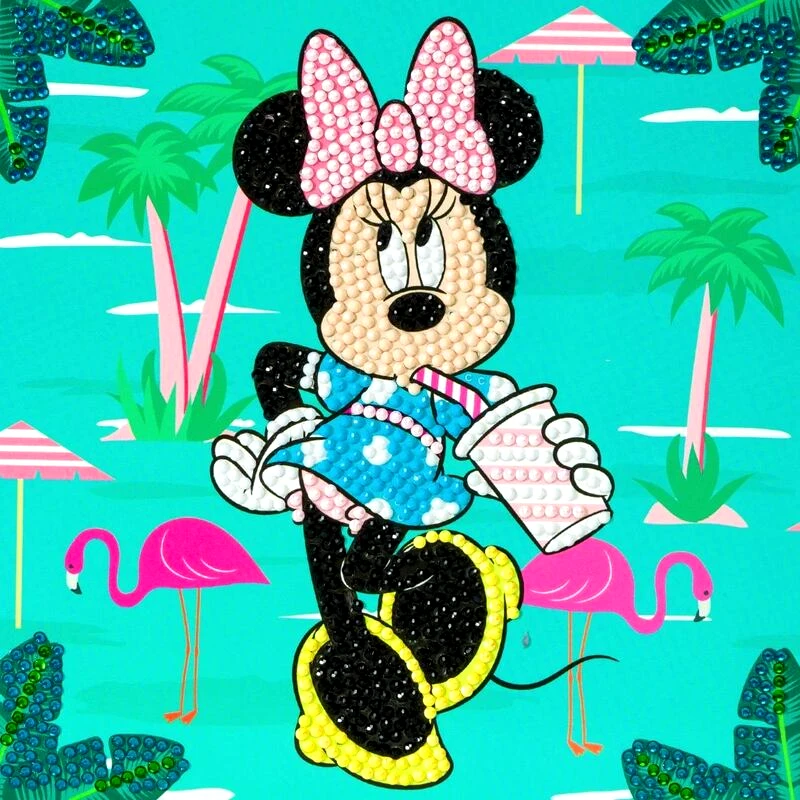 Craft Buddy Craft Buddy Card Crystal Art Minnie On Holiday 18X18cm (CCK-DNY807)