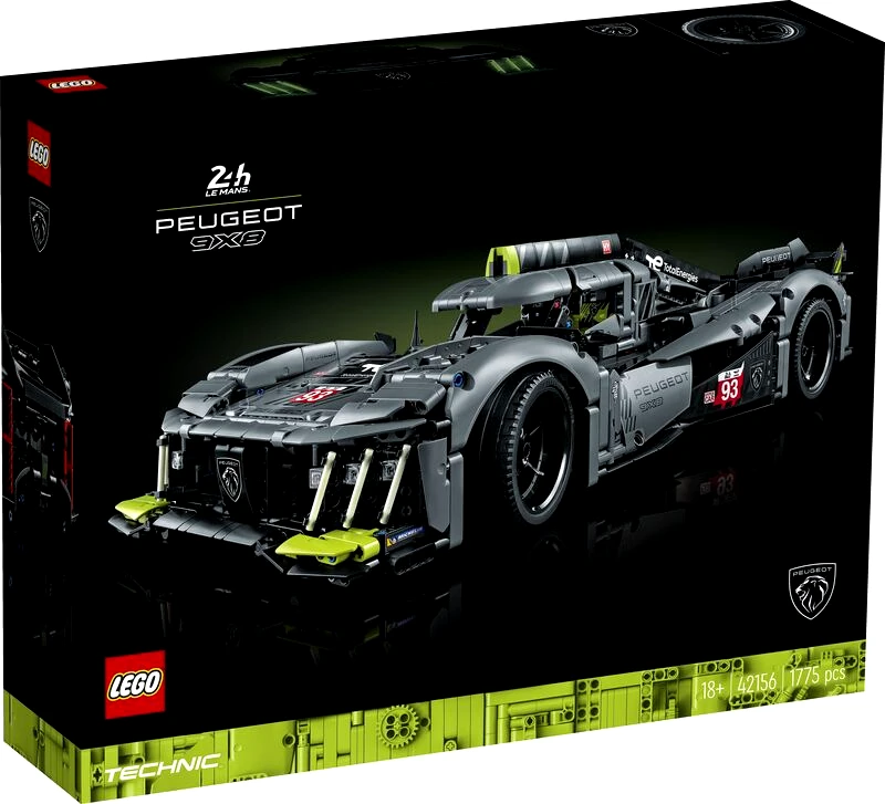 LEGO toys LEGO Technic Peugeot 9X8 24H Le Mans Hybrid Hypercar (42156)