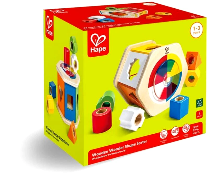 Hape Hape Early Explorer Ξύλινο Wonder Shape Sorter (E0516A)