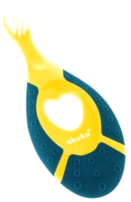Akuku Πρώτη Οδοντόβουρτσα 0 Μηνών+ Yellow/Blue (A0158-Yellow/Blue)