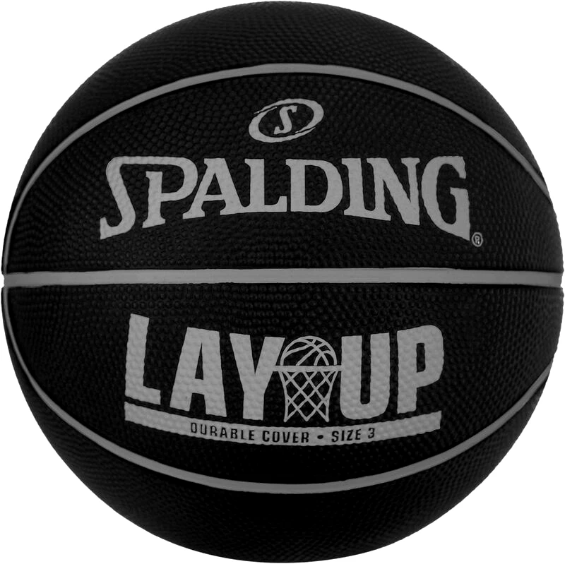 Spalding Spalding Μπάλα Μπάσκετ Lay Up Black Grey Rubber S7 (84-748Z1)