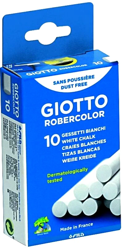 Giotto Giotto Πλαστική Κιμωλία Λευκή-10Τμχ (536800)
