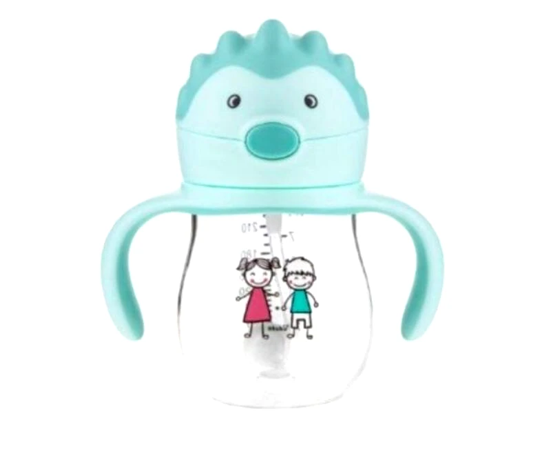 Akuku Εκπαιδευτικό Ποτηράκι Με Καλαμάκι & Βαρίδι 250ml 9M+ Μέντα (A0033)