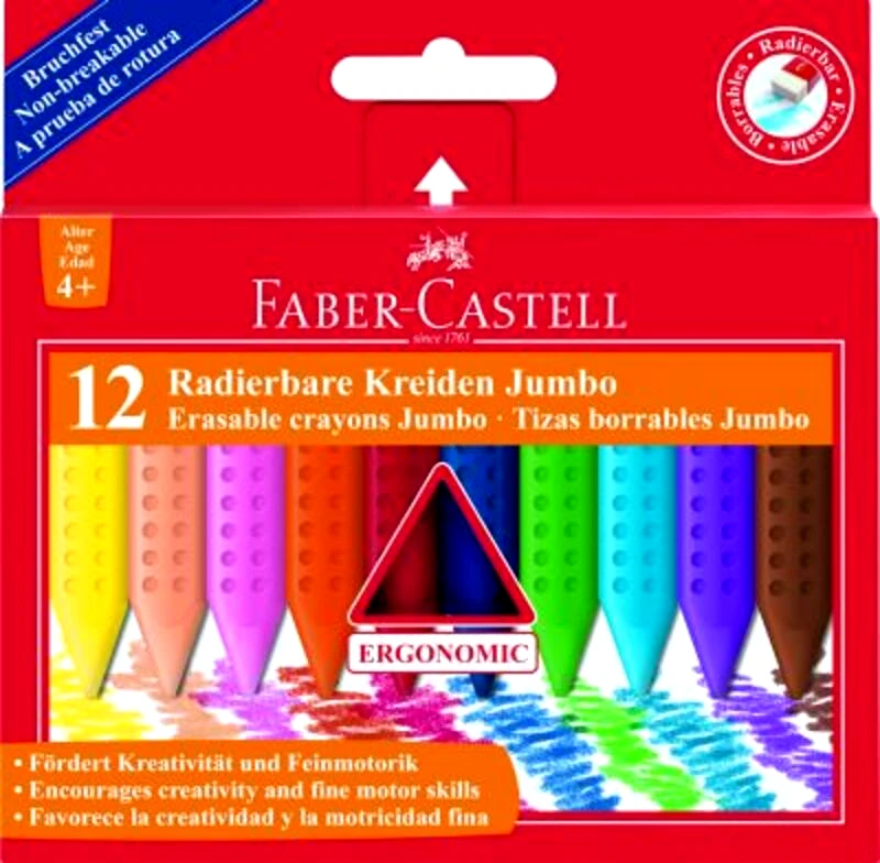 Faber Castell Faber Castell Κηρομπογιές Grip Erasable 12Τμχ (12307620)