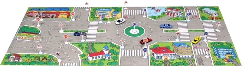 Molto Barval Molto Τάπητας Αυτοκινήτων Playmat 124x60εκ. + 5 Αυτοκινητάκια (10651)