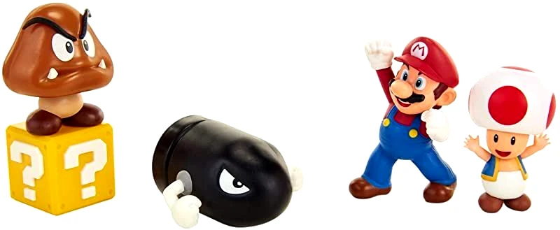 Jakks Pacific JP Nintendo Φιγούρα 2.5'' Super Mario Acorn Plains Diorama Set (64510-4L)