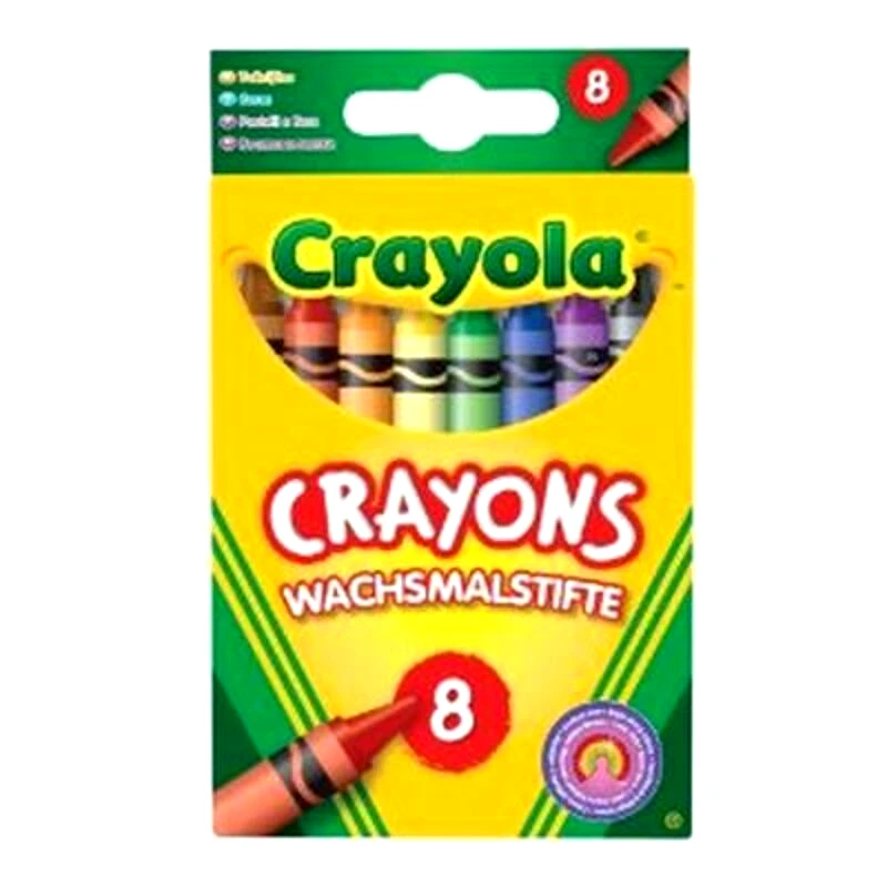 Crayola Crayola 8 Πολύχρωμες Κηρομπογιές (02.0008)
