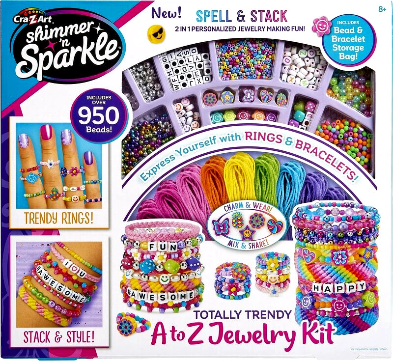 Cra-Z-Art Cra-Z-Art Shimmer 'N Sparkle Totally Trendy A-Z Jewelry Set (65664)