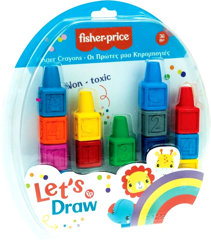 GIM Gim Fisher Price Κηρομπογιές Δακτύλων 13Τμχ (321-00003)