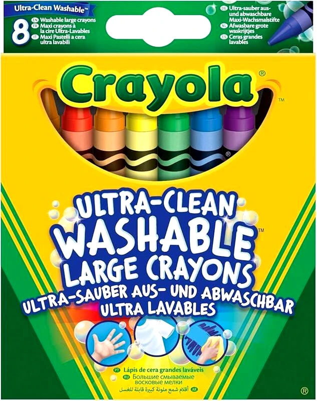 Crayola Crayola Wash Κηρομπογιές 8Τμχ (52-3282)