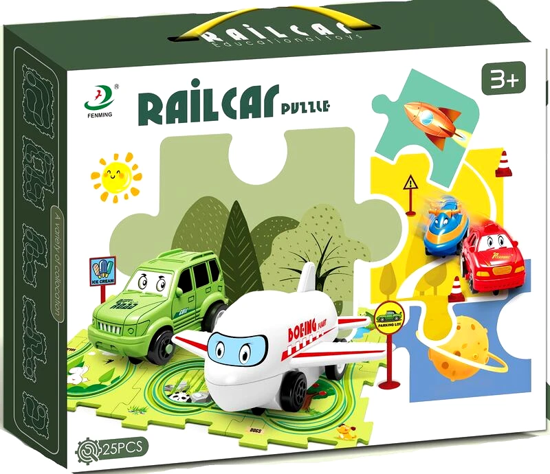 BW Railcar Puzzle Land Series 25Τμχ-4 Σχέδια (1103B)