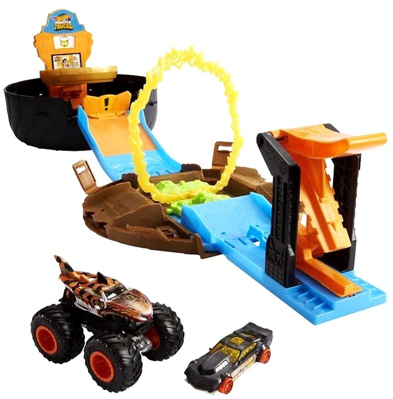 Hot Wheels Monster Trucks Σετ Παιχνιδιού Πίστα Σούπερ Ρόδα (GVK48)