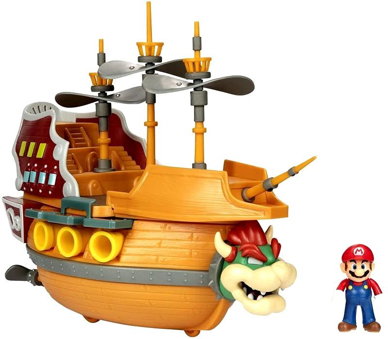 Jakks Pacific JP Nintendo Φιγούρα 2.5" Super Mario Deluxe Bowser Ship Playset (404294)