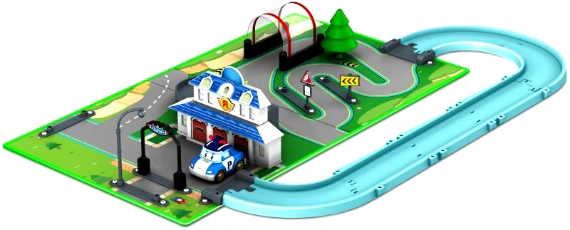 Silverlit Robocar Poli Brooms Town Map-Αρχηγείο (1003-83280)