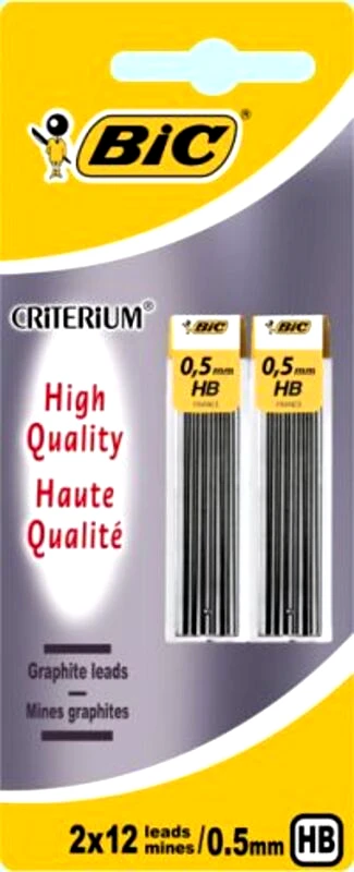 Bic Bic 2x12 Μύτες Μηχανικού Μολυβιού 0.5mm (880336)