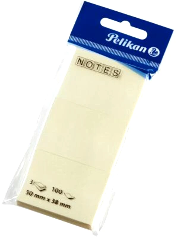Pelikan Pelikan Αυτοκόλλητα Χαρτάκια Σημειώσεων Κίτρινο 50x38mm-3 Τμχ (200048)