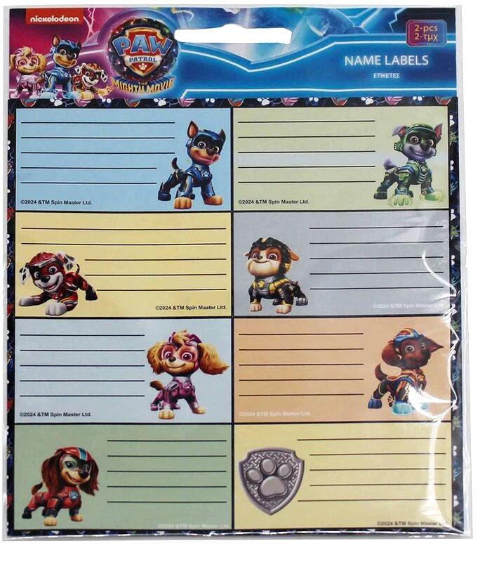 GIM Gim Eτικέτα Paw Patrol-2Τμχ (774-00946)