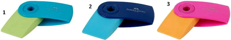 Faber Castell Faber Castell Γόμα Mini Sleeve Δίχρωμη-3 Χρώματα (12309814)
