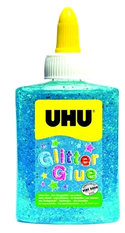 UHU UHU Glitter Glue Blue Bottle 90gr (49981)