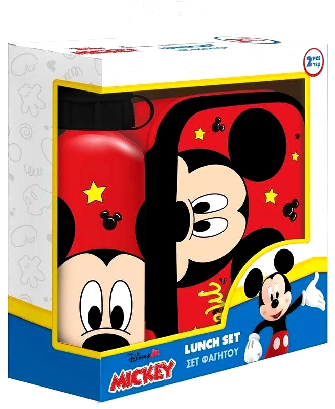 Διακάκης Mickey Φαγητοδοχείο-Παγούρι Αλουμινίου Σετ-2 Σχέδια (000564930)
