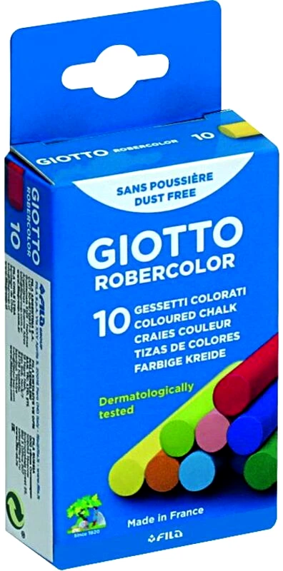 Giotto Giotto Κιμωλία Χρωματιστή 10Τμχ (0536900)