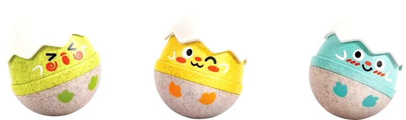 Hape Hape Early Explorer Ξύλινη Κουδουνίστρα happy Hatchlings Wobble Rattles (E0124)
