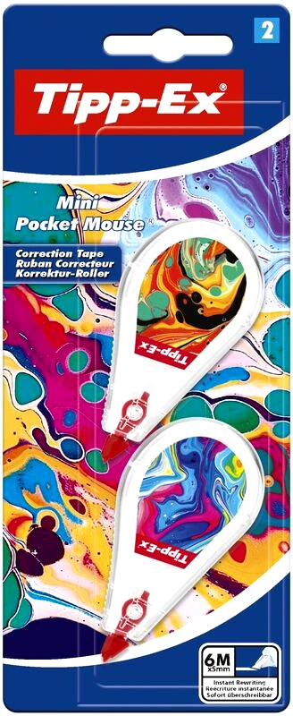 Bic Bic Διορθωτική Ταινία Tipp-Ex Mini Pocket Mouse Decors 2Τμχ (8695978)