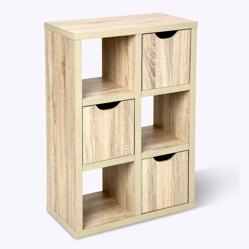 Spitishop Βιβλιοθήκη Δαπέδου Με 3 Ντουλάπια (71.6x32x108.4) F-V Bivoak 121071