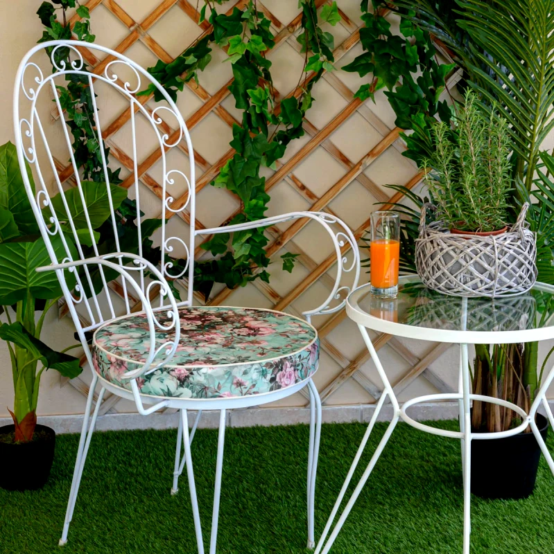 Be Comfy Μαξιλάρι Καθίσματος Φερ Φορζέ Στρογγυλό Be Comfy Floral Petrol 80001