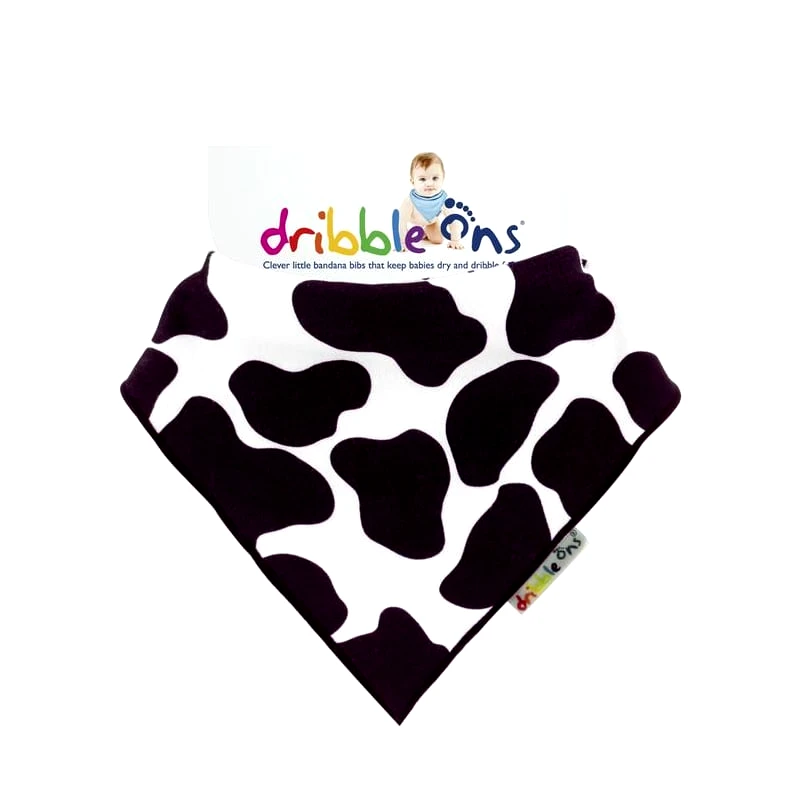 Sock Ons Σαλιάρα-Μπαντάνα 6+ Μηνών Sock Ons Dribble Ons Cow Print