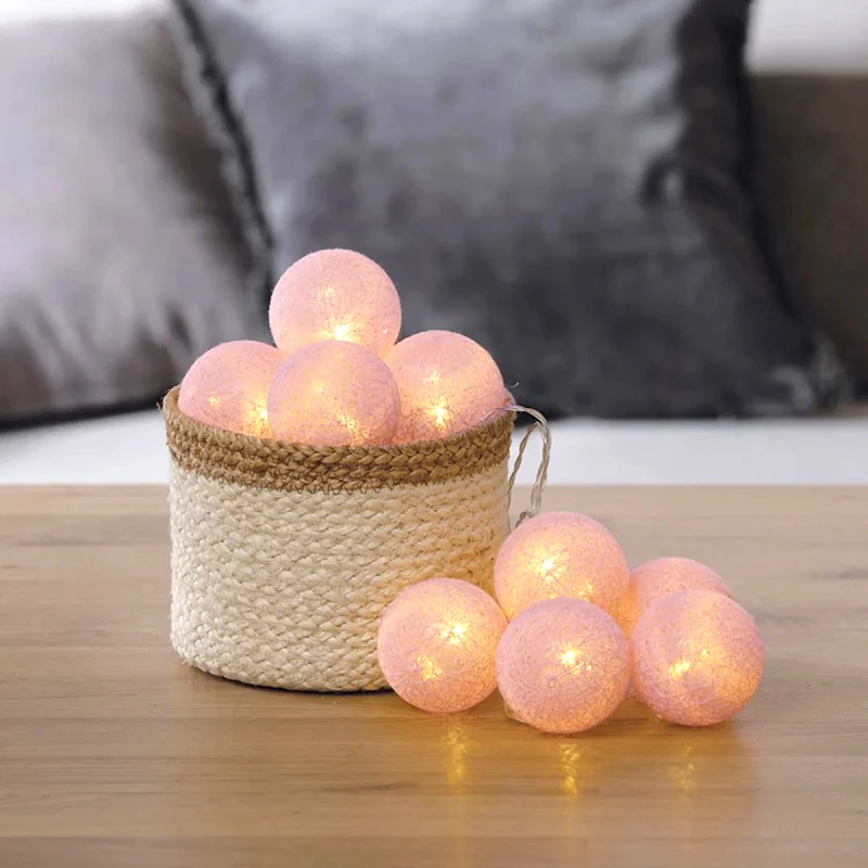 Spitishop Διακοσμητική Γιρλάντα Μπαταρίας Με 10 Led Φωτάκια A-S Light Pink 116415D