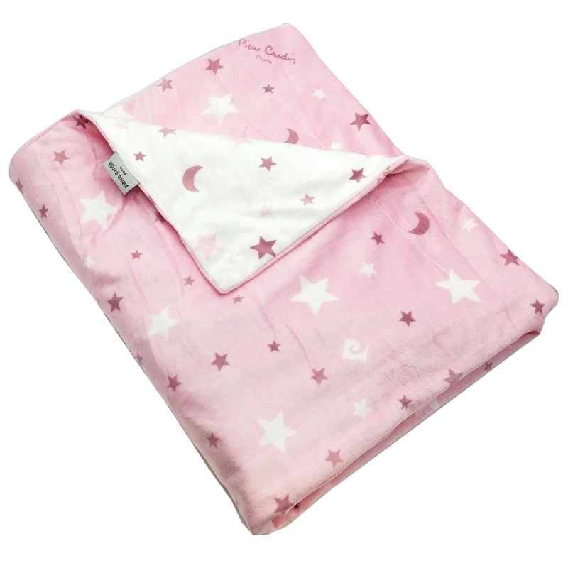 Pierre Cardin Κουβέρτα Fleece Κούνιας (110x140) Pierre Cardin Moon Pink
