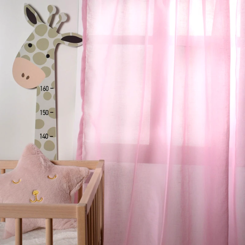 Ravelia Κουρτίνα (140x290) Με Τρέσα Ravelia Pink