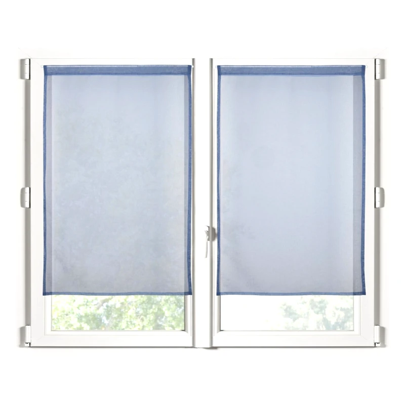 Spitishop Σετ Κουρτίνες Παραθύρου (60x120) Με Τούνελ S-F Monna Denim RA2B961023