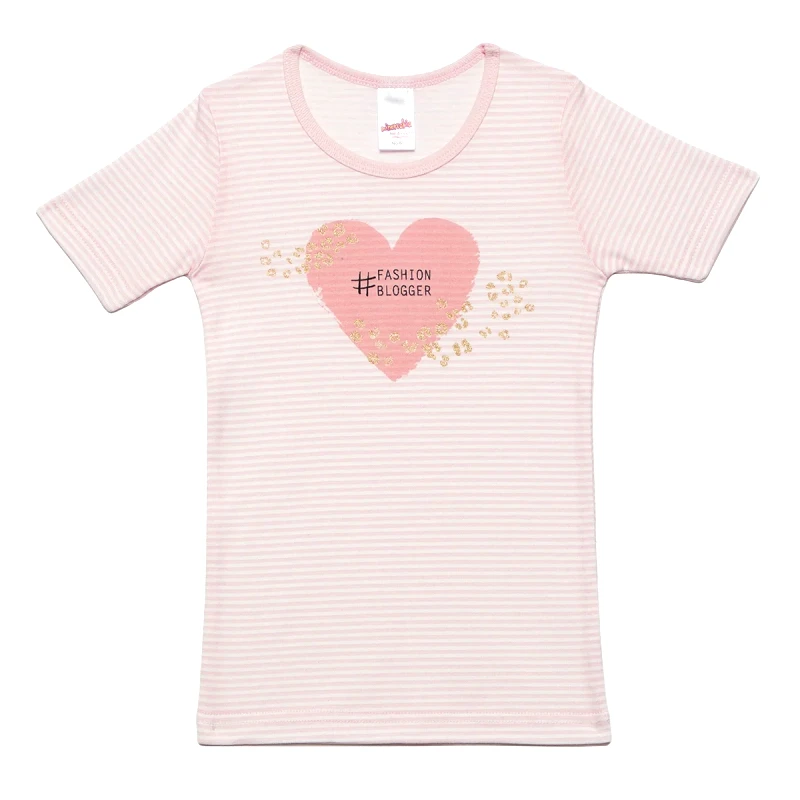 Minerva Φανελάκι Παιδικό Κοντομάνικο Minervakia Fashion Blogger 42088-160 Λευκή/Ροζ No2 No2
