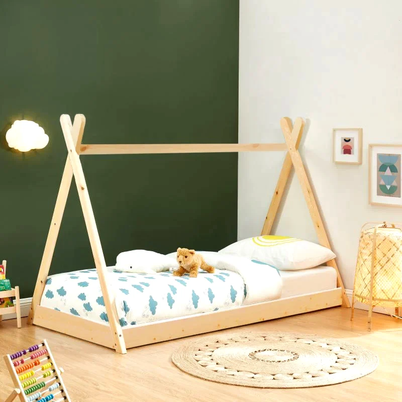 Spitishop Παιδικό Κρεβάτι Montessori (90x200) Spitishop Roby Natural