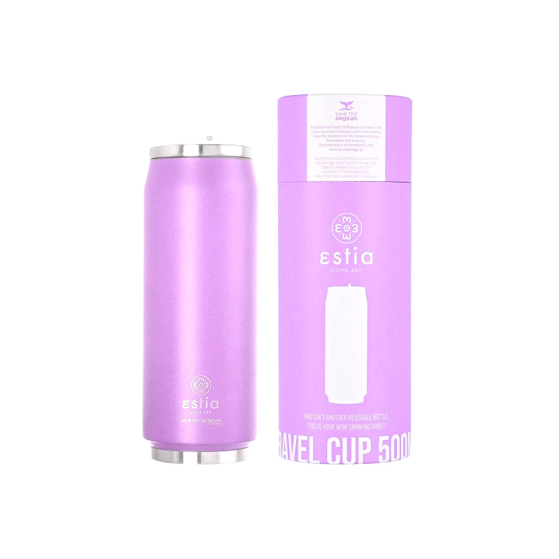 εstia Ποτήρι Θερμός 500ml Estia Save The Aegean Lavender Purple 01-8581