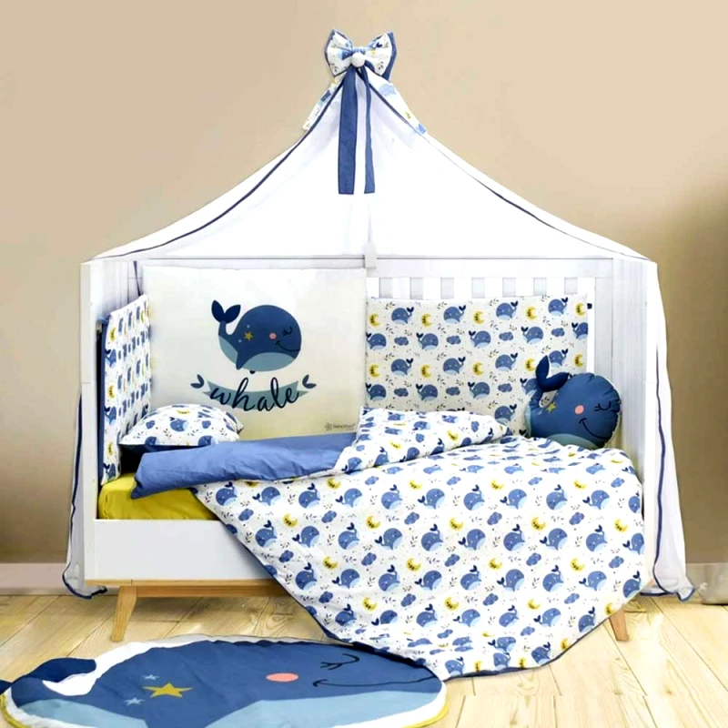 Bebe Stars Σετ Κούνιας 9τμχ Bebe Stars Whale 3100