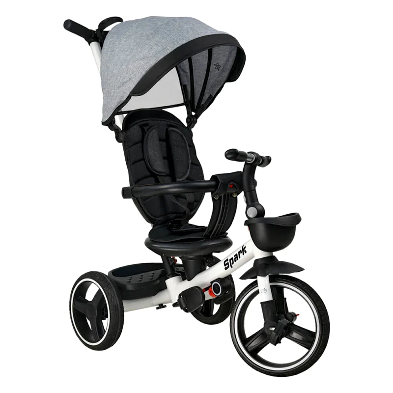 Bebe Stars Ποδήλατο Τρίκυκλο (18 Μηνών - 5 Ετών) Bebe Stars 360° Spark Grey 817-186