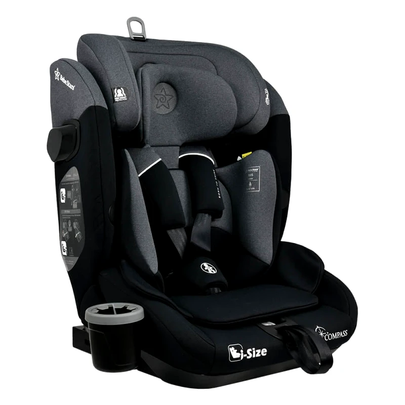 Bebe Stars Κάθισμα Αυτοκινήτου ISOfix (76-150εκ. Ύψος) Bebe Stars Compass i-Size Steel Grey 935-186