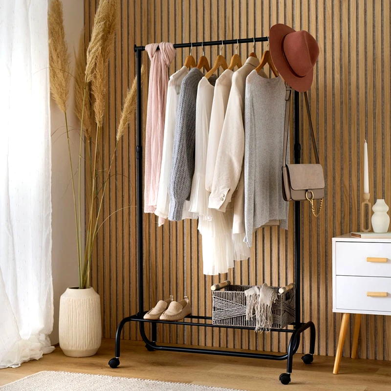 Spitishop Κρεμάστρα Δαπέδου 108/175εκ. Τροχήλατη Z-L 17190