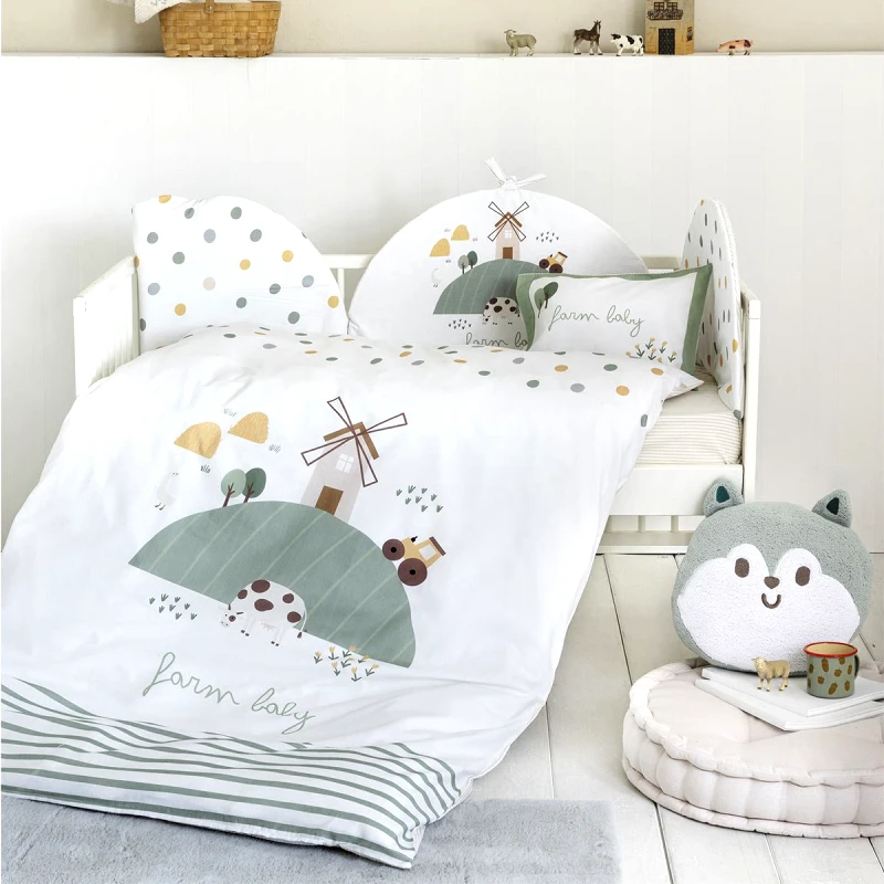 Nima Κουβερλί Κούνιας (100x140) 2 Όψεων Nima Farm Baby