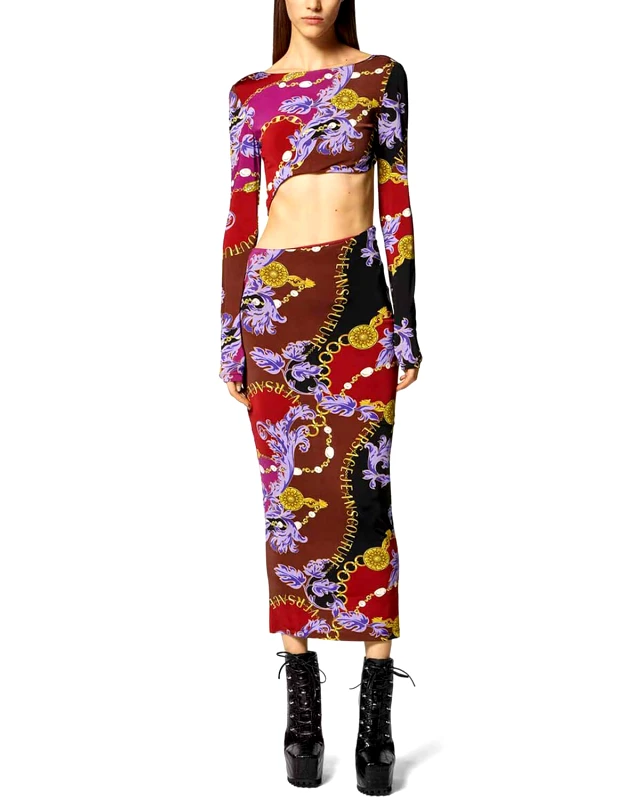 VERSACE JEANS COUTURE Γυναικείο Midi Φόρεμα Versace Jeans Couture - 75Dp915 75HAO915JS204